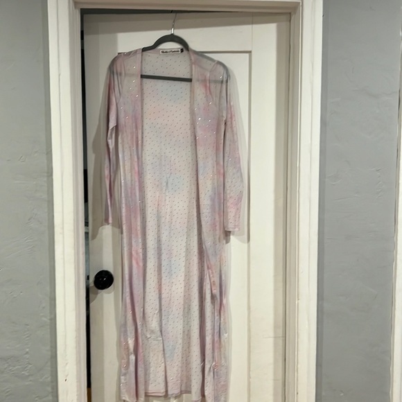 Rainbow rhinestone transparent cover up - Picture 1 of 4